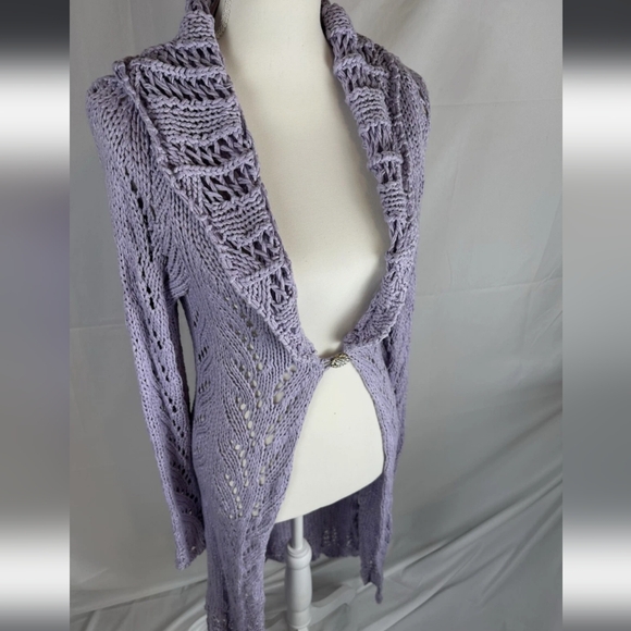 Vintage Y2K Candies Lavender Open-Knit Sweater - Picture 16 of 16